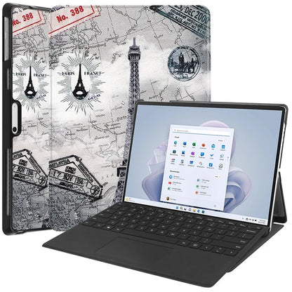For Microsoft Surface Pro 10 / Pro 11 Case PU Leather Pattern Printing Stand Folio Tablet Cover