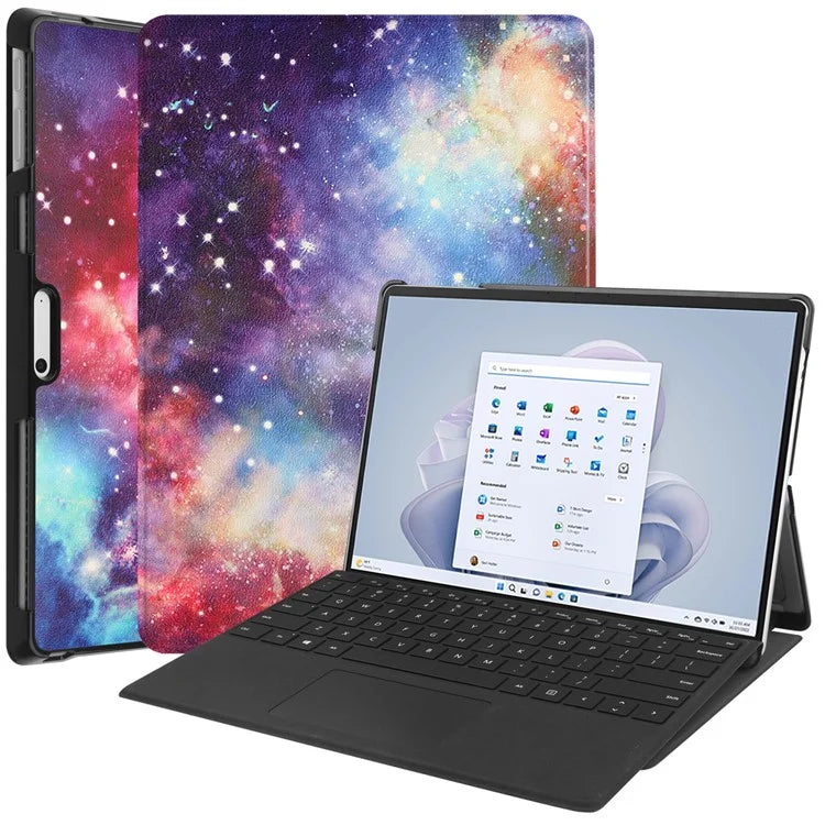 For Microsoft Surface Pro 10 / Pro 11 Case PU Leather Pattern Printing Stand Folio Tablet Cover