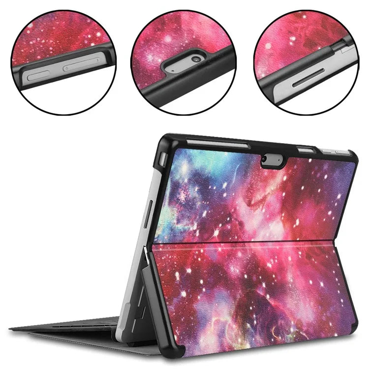 For Microsoft Surface Pro 10 / Pro 11 Case PU Leather Pattern Printing Stand Folio Tablet Cover