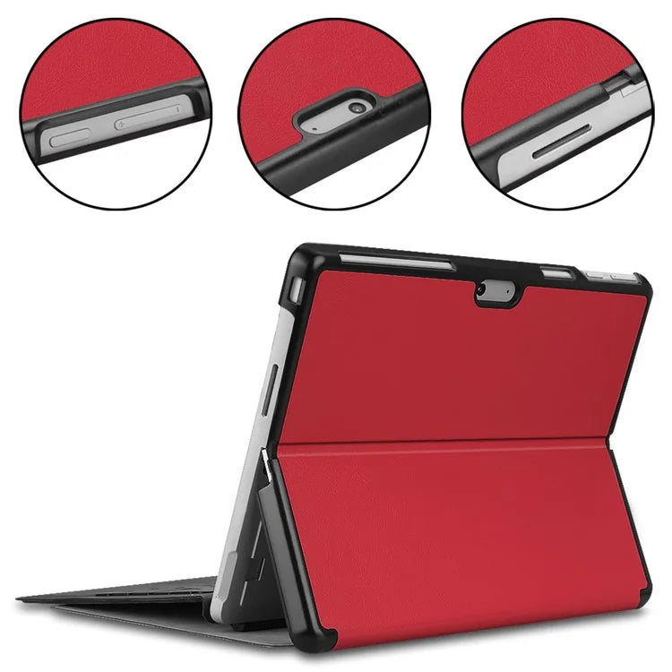 For Microsoft Surface Pro 10 / Pro 11 Case PU Leather Folding Stand Folio Tablet Cover