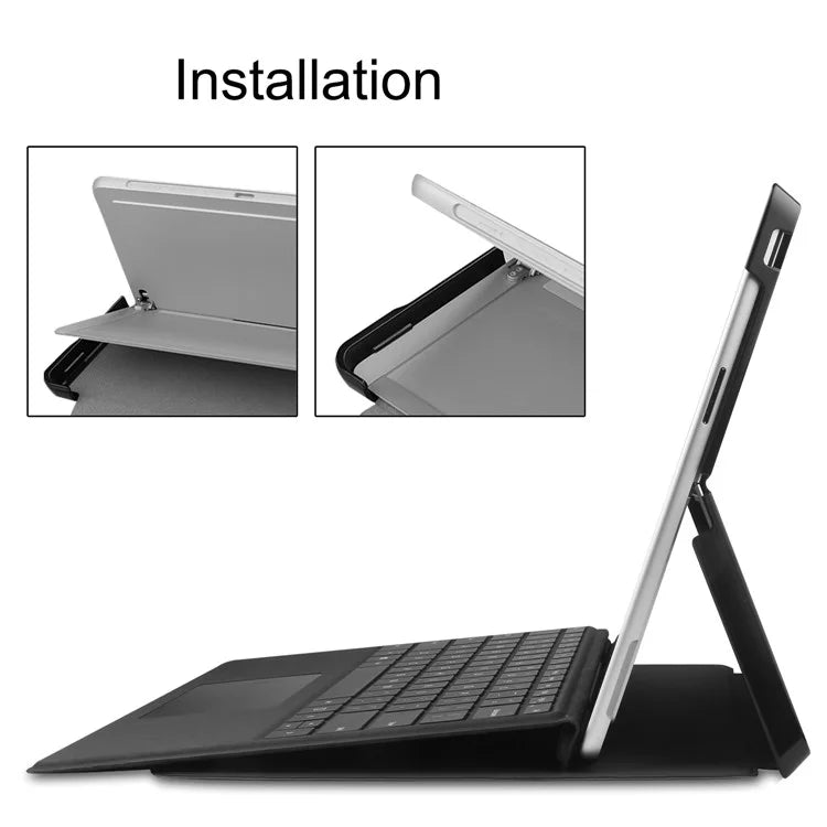 For Microsoft Surface Pro 10 / Pro 11 Case PU Leather Folding Stand Folio Tablet Cover