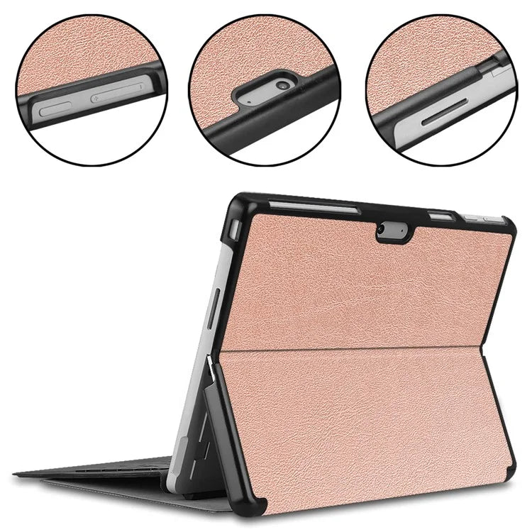 For Microsoft Surface Pro 10 / Pro 11 Case PU Leather Folding Stand Folio Tablet Cover