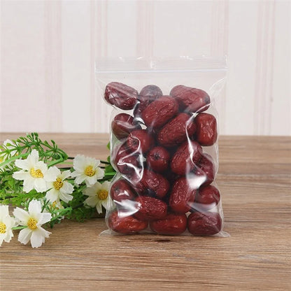 MX-054 100Pcs / Pack 15 x 20cm Clear Sealing Bag Ziplock PE Storage Pouches for Kitchen
