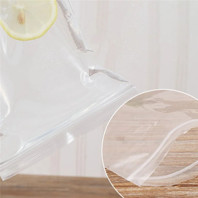 MX-054 100Pcs / Pack 5 x 7cm Clear Reclosable Zipper Bags PE Storage Pouches