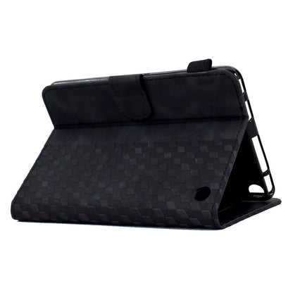 A6 For Amazon Fire HD 10 (2023) Leather Case Block Pattern Imprinted Card Slots Tablet Cover