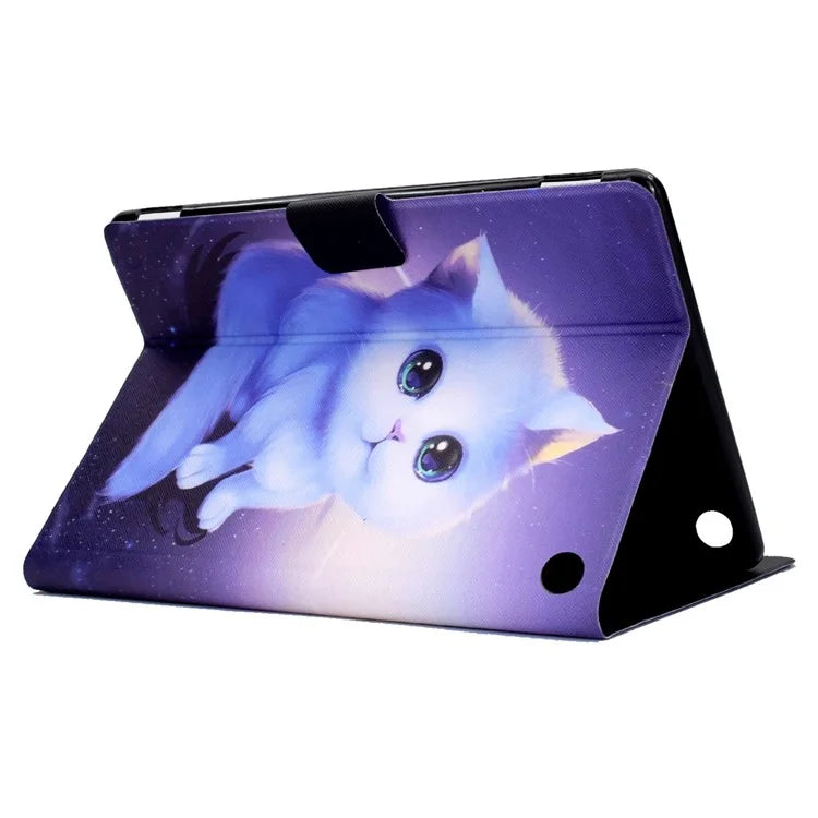 A2 For Amazon Fire HD 10 (2023) Case Pattern Printed PU Leather Tablet Cover with Card Slots