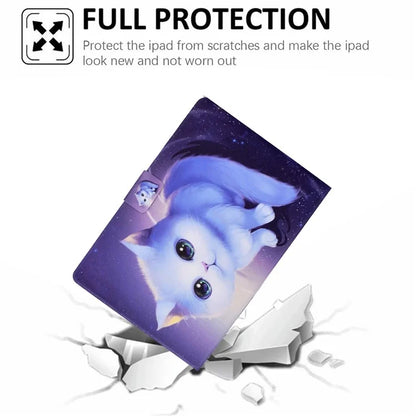 A2 For Amazon Fire HD 10 (2023) Case Pattern Printed PU Leather Tablet Cover with Card Slots