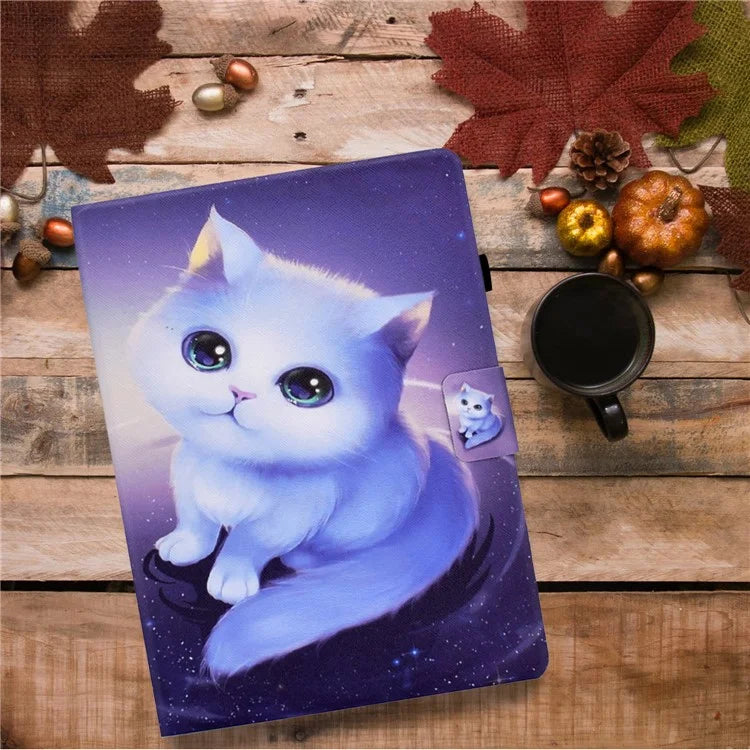 A2 For Amazon Fire HD 10 (2023) Case Pattern Printed PU Leather Tablet Cover with Card Slots