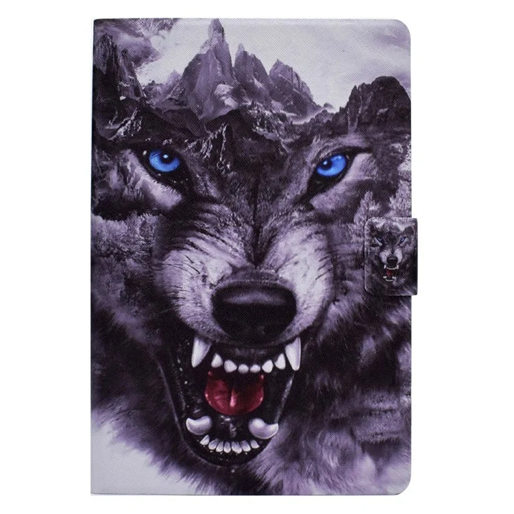 A2 For Amazon Fire HD 10 (2023) Case Pattern Printed PU Leather Tablet Cover with Card Slots