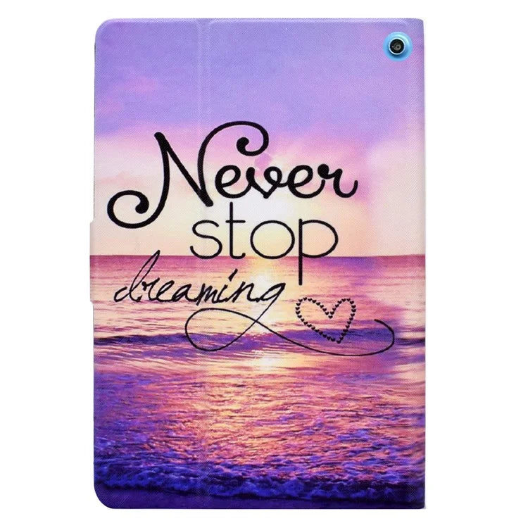 A2 For Amazon Fire HD 10 (2023) Case Pattern Printed PU Leather Tablet Cover with Card Slots