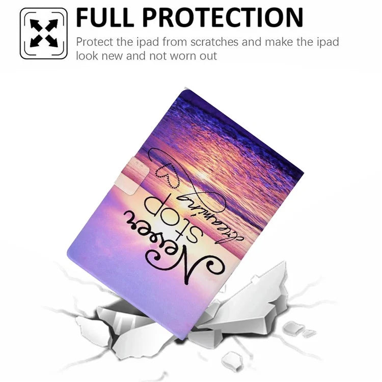 A2 For Amazon Fire HD 10 (2023) Case Pattern Printed PU Leather Tablet Cover with Card Slots