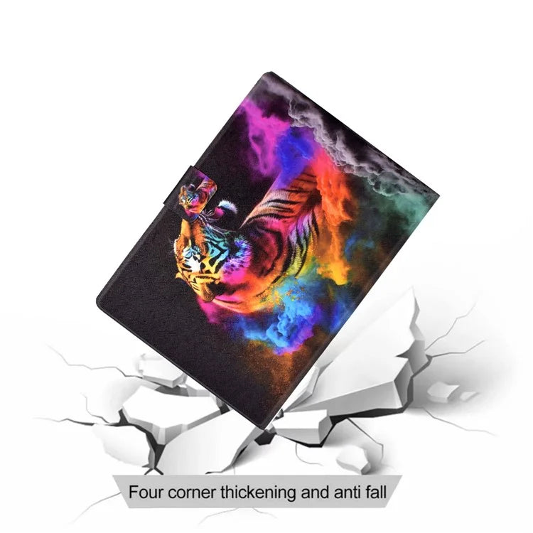 A2 For Amazon Fire HD 10 (2023) Case Pattern Printed PU Leather Tablet Cover with Card Slots