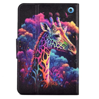 A2 For Amazon Fire HD 10 (2023) Case Pattern Printed PU Leather Tablet Cover with Card Slots