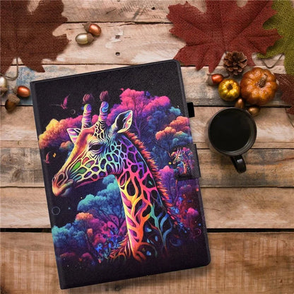 A2 For Amazon Fire HD 10 (2023) Case Pattern Printed PU Leather Tablet Cover with Card Slots