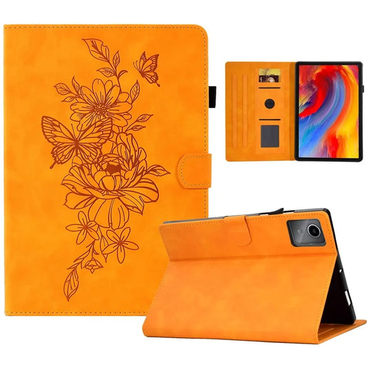 A6 For Lenovo Tab M11 / Xiaoxin Pad 11 2024 Tablet Case Flower Butterfly Imprinted Auto Wake  /  Sleep Cover
