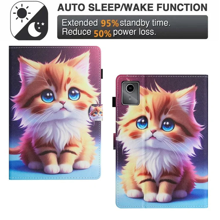 For Lenovo Tab M11 / Xiaoxin Pad 11 2024 Case Pattern Printing PU Leather Stand Tablet Cover