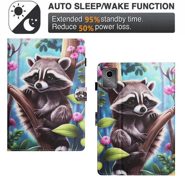 For Lenovo Tab M11 / Xiaoxin Pad 11 2024 Case Pattern Printing PU Leather Stand Tablet Cover