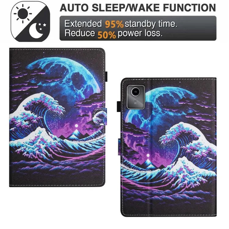 For Lenovo Tab M11 / Xiaoxin Pad 11 2024 Case Pattern Printing PU Leather Stand Tablet Cover