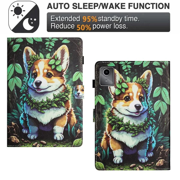 For Lenovo Tab M11 / Xiaoxin Pad 11 2024 Case Pattern Printing PU Leather Stand Tablet Cover