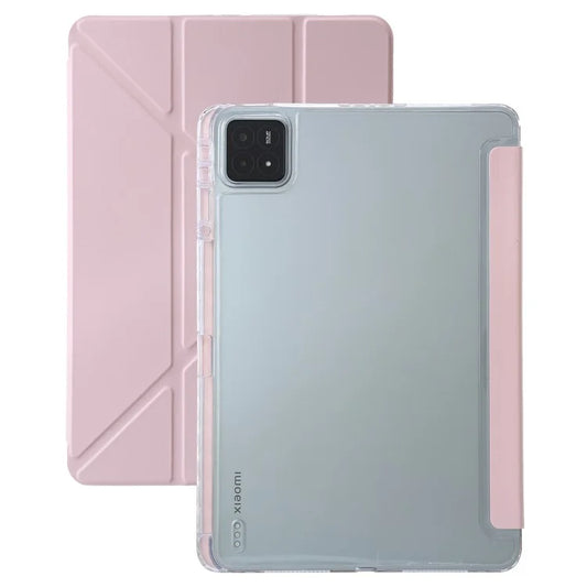 For Xiaomi Pad 6S Pro 12.4 Tablet Case Origami Stand TPU+Acrylic+PU Leather Anti-drop Cover