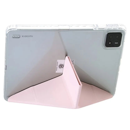 For Xiaomi Pad 6S Pro 12.4 Tablet Case Origami Stand TPU+Acrylic+PU Leather Anti-drop Cover
