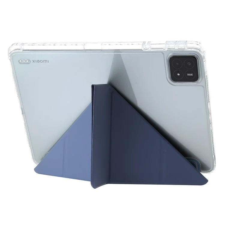 For Xiaomi Pad 6S Pro 12.4 Tablet Case Origami Stand TPU+Acrylic+PU Leather Anti-drop Cover