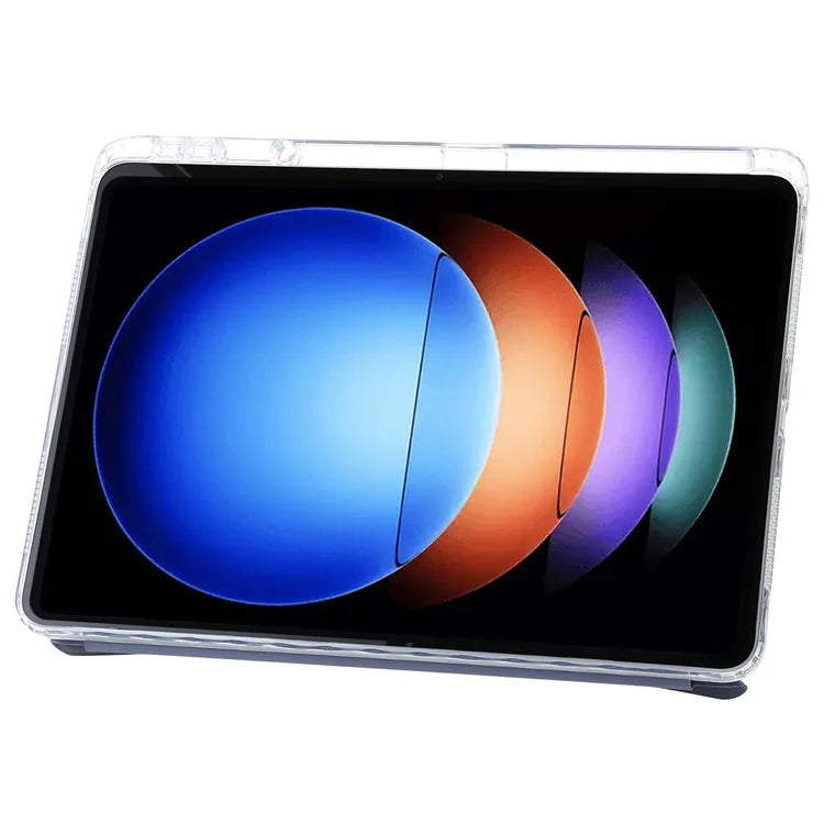 For Xiaomi Pad 6S Pro 12.4 Tablet Case Origami Stand TPU+Acrylic+PU Leather Anti-drop Cover