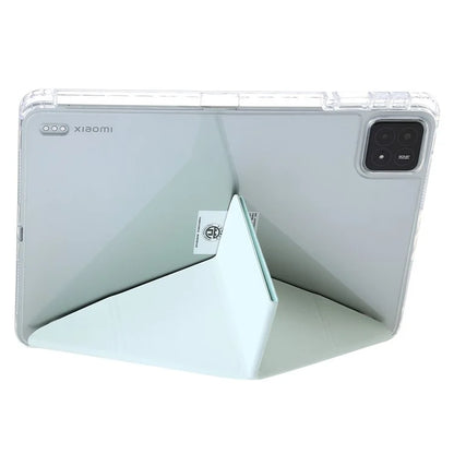 For Xiaomi Pad 6S Pro 12.4 Tablet Case Origami Stand TPU+Acrylic+PU Leather Anti-drop Cover