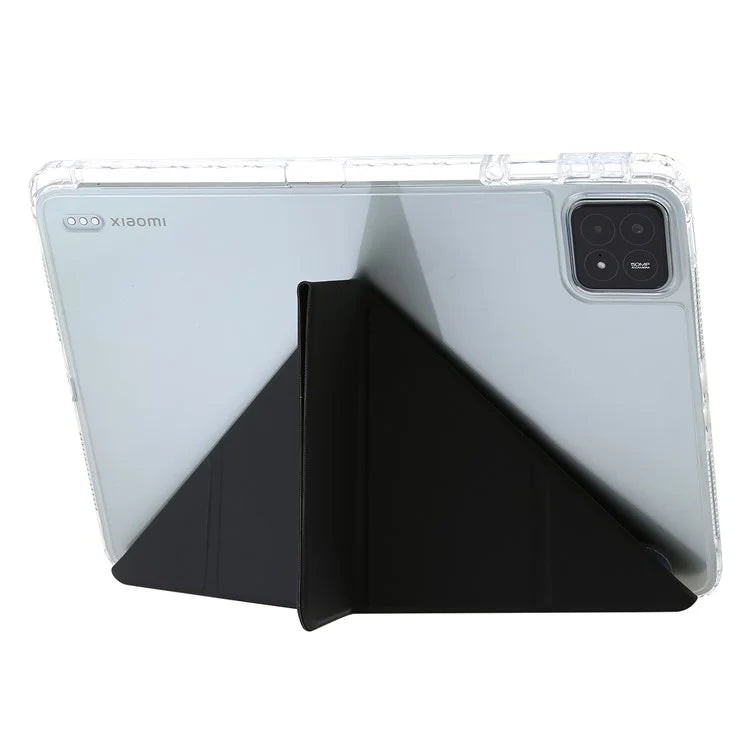 For Xiaomi Pad 6S Pro 12.4 Tablet Case Origami Stand TPU+Acrylic+PU Leather Anti-drop Cover