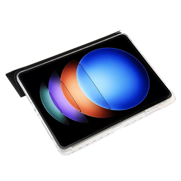 For Xiaomi Pad 6S Pro 12.4 Tablet Case Origami Stand TPU+Acrylic+PU Leather Anti-drop Cover
