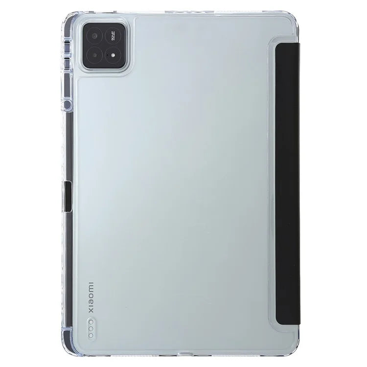 For Xiaomi Pad 6S Pro 12.4 Tablet Case Origami Stand TPU+Acrylic+PU Leather Anti-drop Cover