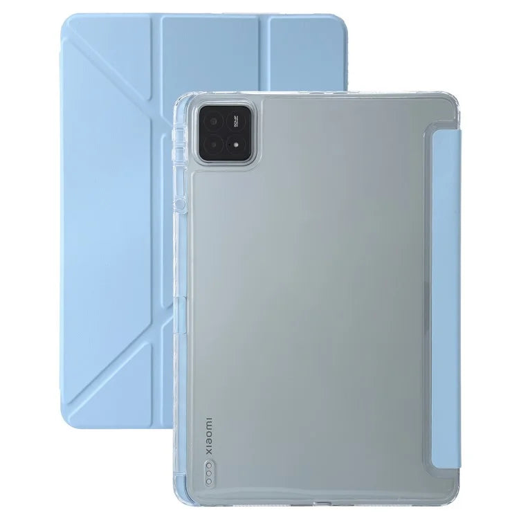 For Xiaomi Pad 6S Pro 12.4 Tablet Case Origami Stand TPU+Acrylic+PU Leather Anti-drop Cover