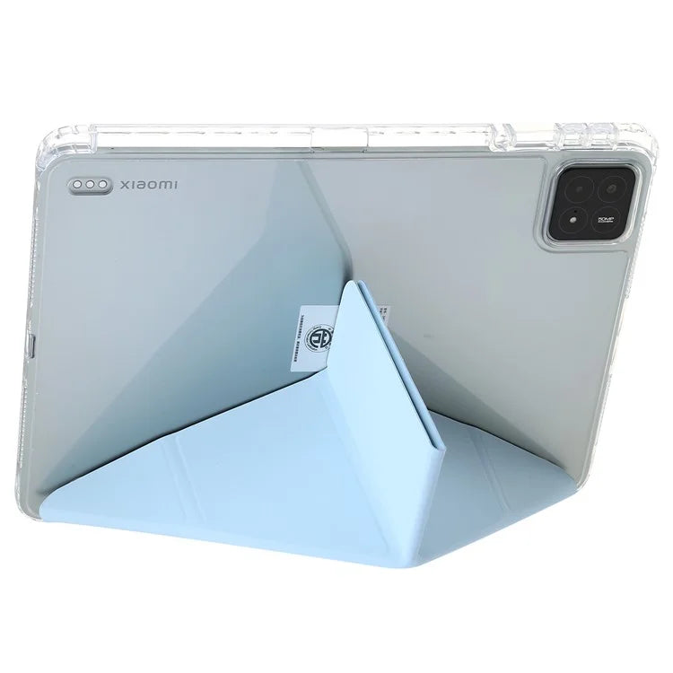 For Xiaomi Pad 6S Pro 12.4 Tablet Case Origami Stand TPU+Acrylic+PU Leather Anti-drop Cover
