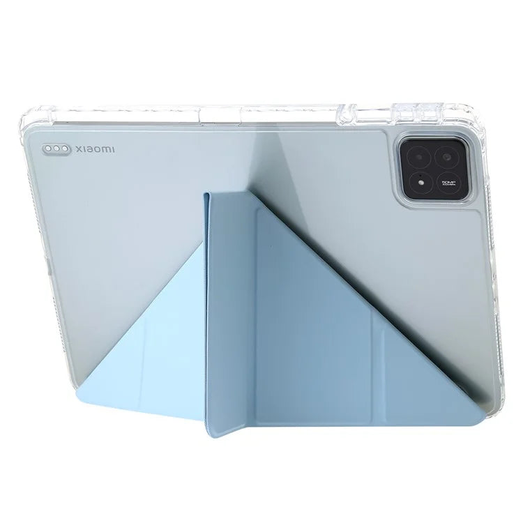 For Xiaomi Pad 6S Pro 12.4 Tablet Case Origami Stand TPU+Acrylic+PU Leather Anti-drop Cover