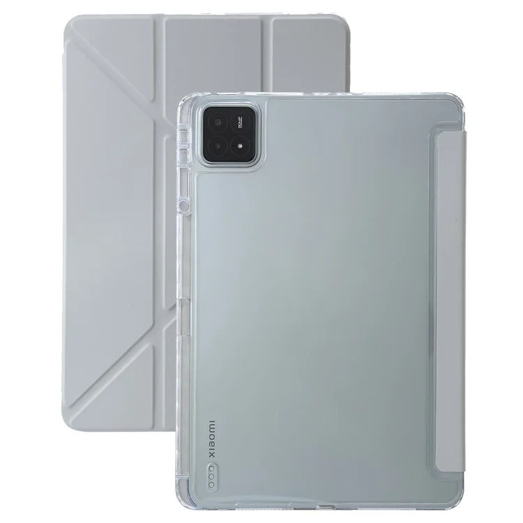 For Xiaomi Pad 6S Pro 12.4 Tablet Case Origami Stand TPU+Acrylic+PU Leather Anti-drop Cover