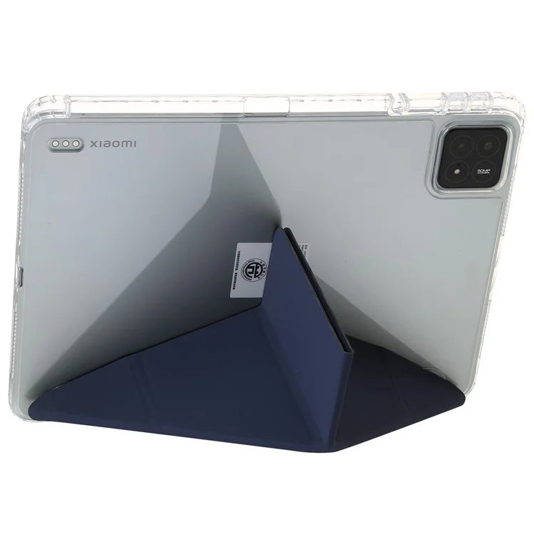 For Xiaomi Pad 6S Pro 12.4 Tablet Case Origami Stand TPU+Acrylic+PU Leather Anti-drop Cover