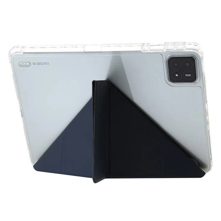 For Xiaomi Pad 6S Pro 12.4 Tablet Case Origami Stand TPU+Acrylic+PU Leather Anti-drop Cover