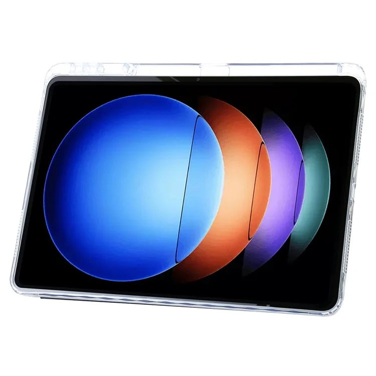 For Xiaomi Pad 6S Pro 12.4 Tablet Case Origami Stand TPU+Acrylic+PU Leather Anti-drop Cover