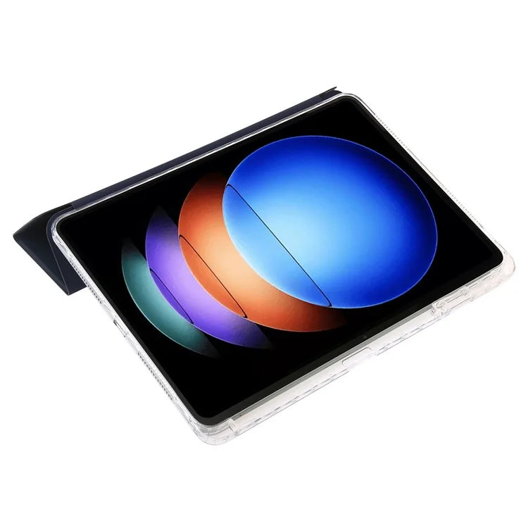For Xiaomi Pad 6S Pro 12.4 Tablet Case Origami Stand TPU+Acrylic+PU Leather Anti-drop Cover