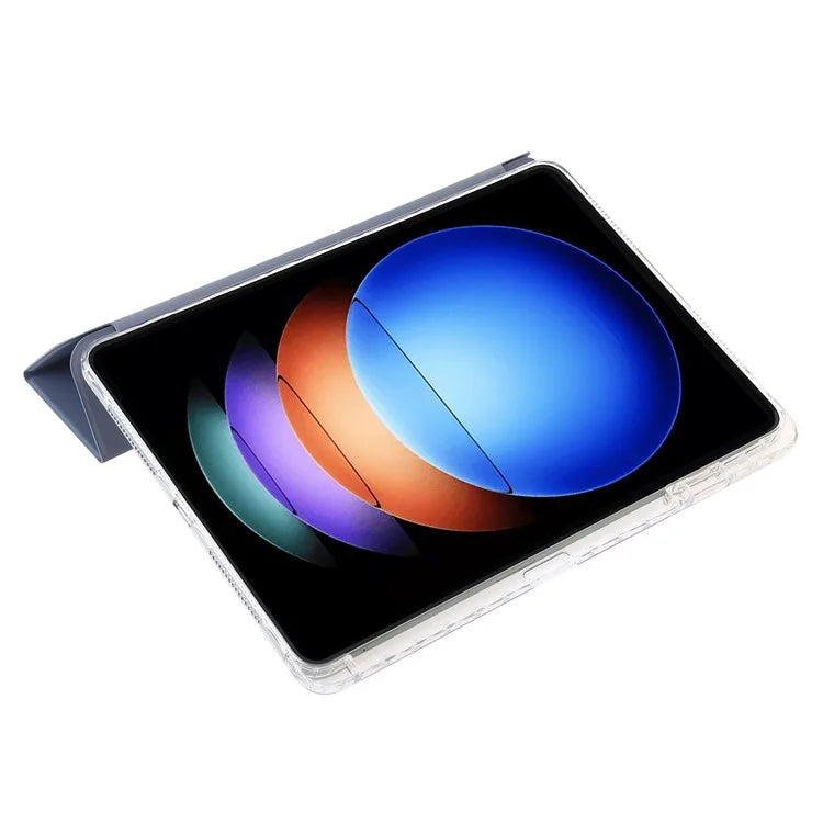 For Xiaomi Pad 6S Pro 12.4 Anti-scratch Case TPU+Acrylic+PU Tablet Cover with Tri-fold Stand