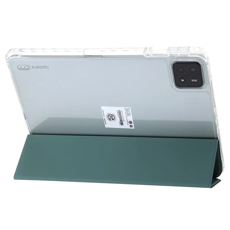For Xiaomi Pad 6S Pro 12.4 Anti-scratch Case TPU+Acrylic+PU Tablet Cover with Tri-fold Stand