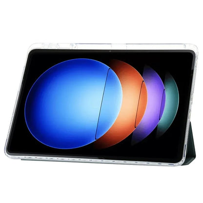 For Xiaomi Pad 6S Pro 12.4 Anti-scratch Case TPU+Acrylic+PU Tablet Cover with Tri-fold Stand