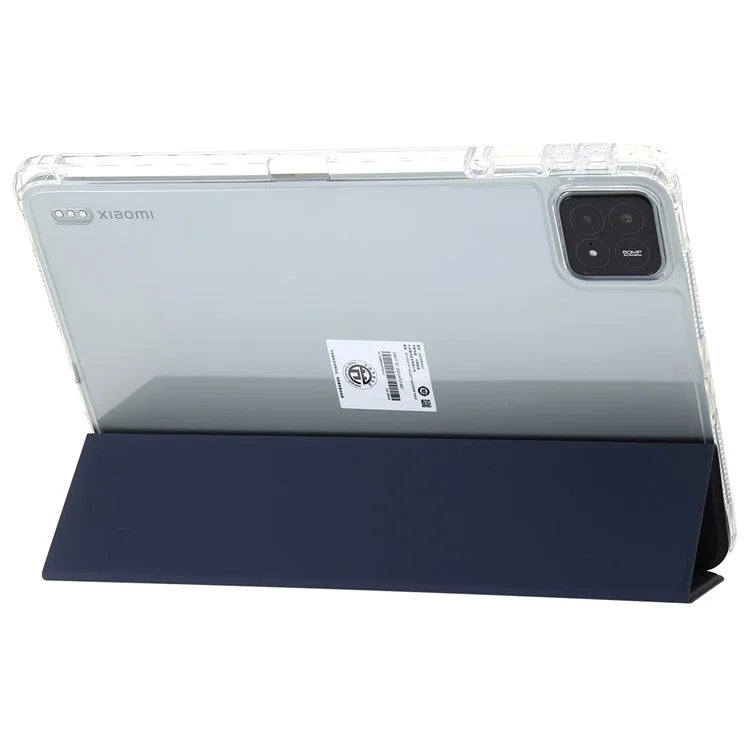 For Xiaomi Pad 6S Pro 12.4 Anti-scratch Case TPU+Acrylic+PU Tablet Cover with Tri-fold Stand
