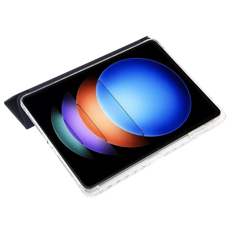 For Xiaomi Pad 6S Pro 12.4 Anti-scratch Case TPU+Acrylic+PU Tablet Cover with Tri-fold Stand