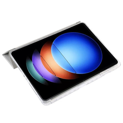For Xiaomi Pad 6S Pro 12.4 Anti-scratch Case TPU+Acrylic+PU Tablet Cover with Tri-fold Stand