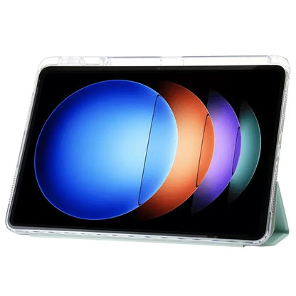 For Xiaomi Pad 6S Pro 12.4 Anti-scratch Case TPU+Acrylic+PU Tablet Cover with Tri-fold Stand