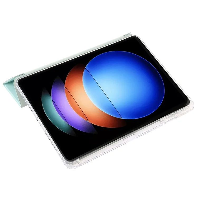 For Xiaomi Pad 6S Pro 12.4 Anti-scratch Case TPU+Acrylic+PU Tablet Cover with Tri-fold Stand