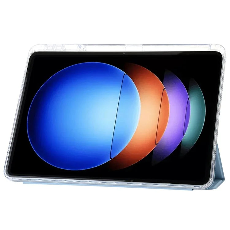 For Xiaomi Pad 6S Pro 12.4 Anti-scratch Case TPU+Acrylic+PU Tablet Cover with Tri-fold Stand
