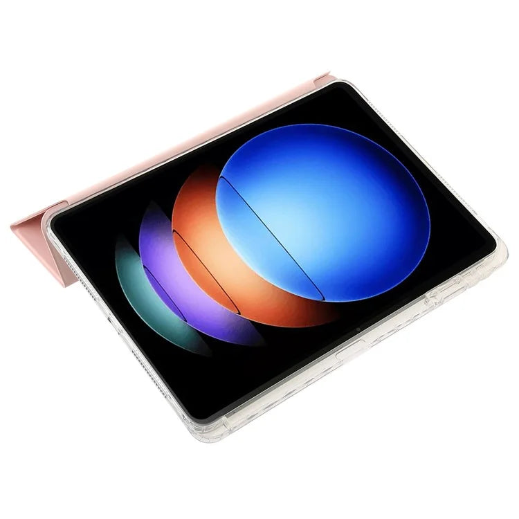 For Xiaomi Pad 6S Pro 12.4 Anti-scratch Case TPU+Acrylic+PU Tablet Cover with Tri-fold Stand