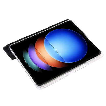 For Xiaomi Pad 6S Pro 12.4 Anti-scratch Case TPU+Acrylic+PU Tablet Cover with Tri-fold Stand